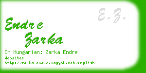 endre zarka business card